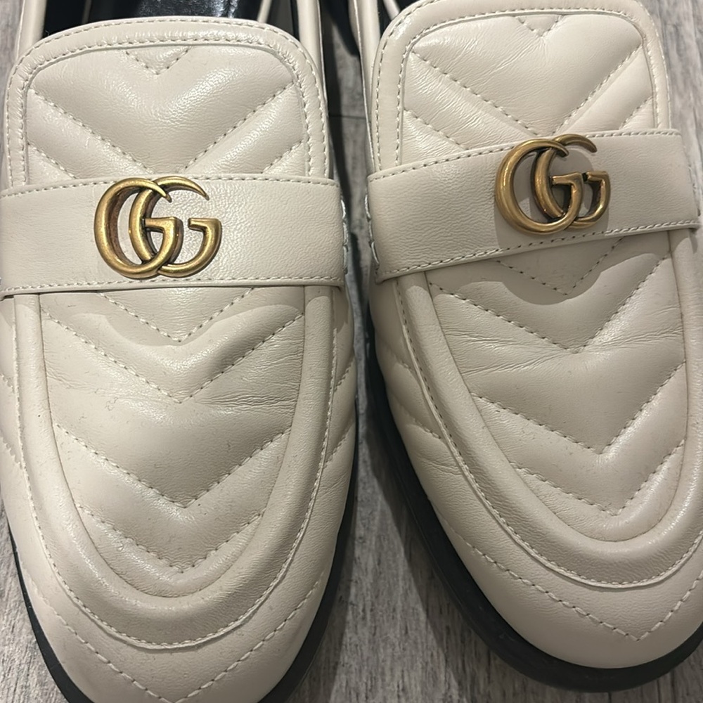 Gucci marmont ivory leather loafers LIKE NEW - Picture 5 of 5